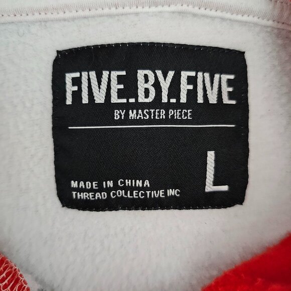 Five By Five By Master Piece Savage Red And Black Graphic Sweatshirt Hoodie - Picture 2 of 6